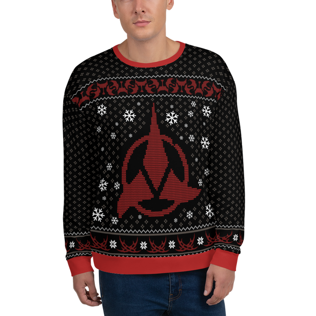 Star Trek Klingonische Weihnachten Sweatshirt für Erwachsene mit All-Over-Druck