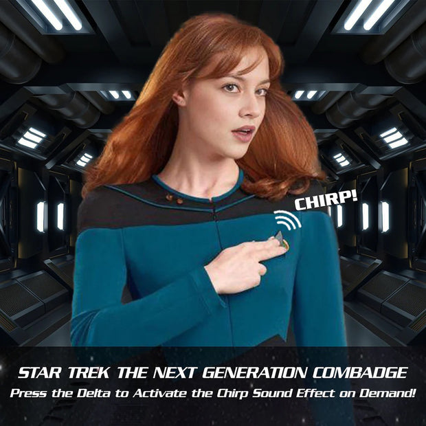 Star Trek The Next Generation Chirping Communicator Abzeichen, TNG ComBadge (Non-Bluetooth)