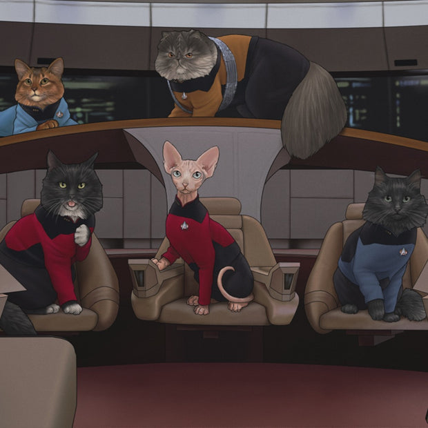 Star Trek: The Original Series Crew Cats Gaming Mat