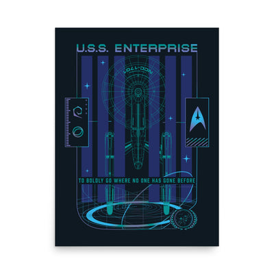 Star Trek: The Original Series Poster Enterprise Premium