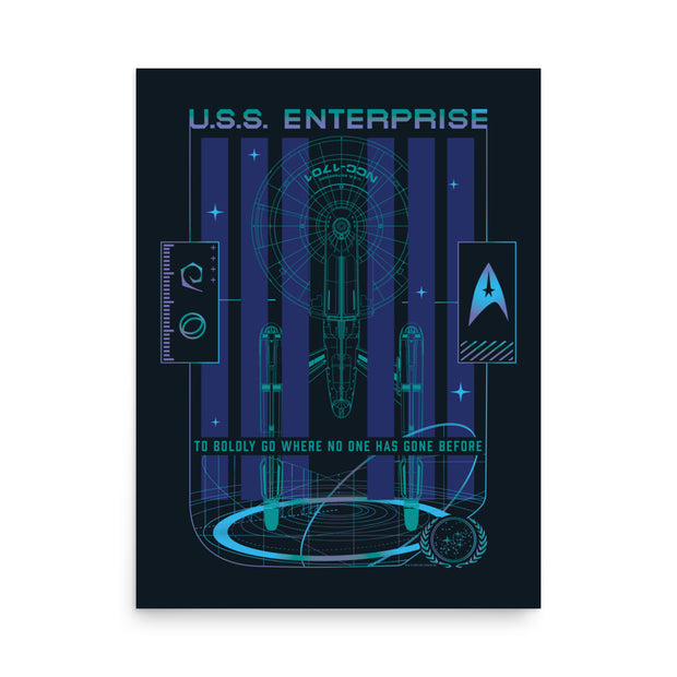 Star Trek: The Original Series Poster Enterprise Premium