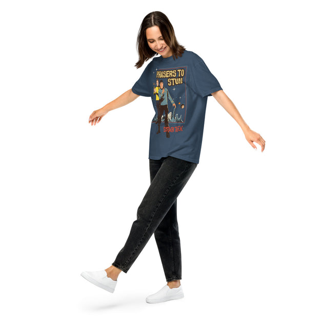 Star Trek: The Original Series Phasers To Stun Unisex Comfort Colors T-Shirt Midnight