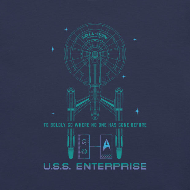 Star Trek: The Next Generation U.S.S Enterprise NCC-1701 T-Shirt unisexe