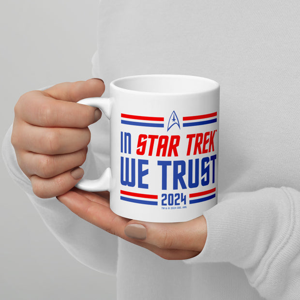 Mug blanc Star Trek In Star Trek We Trust