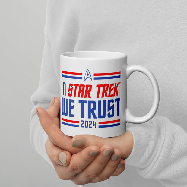 Mug blanc Star Trek In Star Trek We Trust