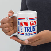 Mug blanc Star Trek In Star Trek We Trust