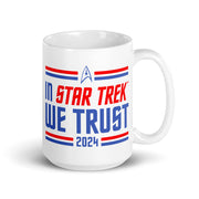 Mug blanc Star Trek In Star Trek We Trust