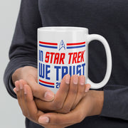 Mug blanc Star Trek In Star Trek We Trust