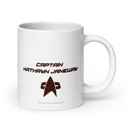 Star Trek Janeway Kaffee, schwarz. Weißer Becher