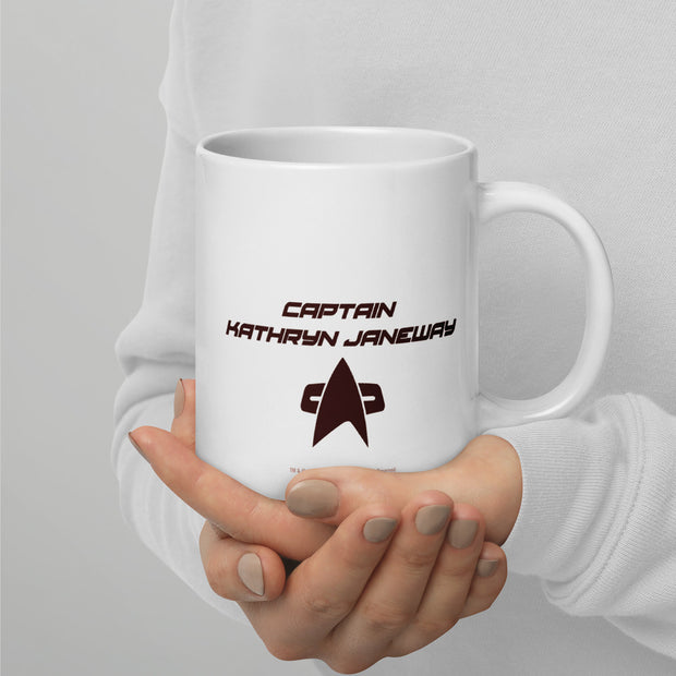 Star Trek Janeway Café, noir. Tasse blanche