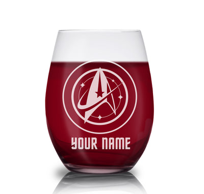 Star Trek: Discovery Discovery Starfleet Command  Engraved Stemless Wine Glass