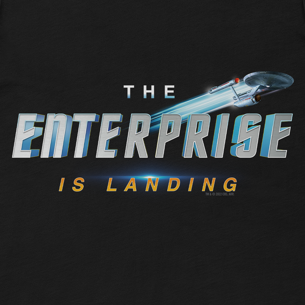 Star Trek: The Original Series The Enterprise is Landing Adult Short Sleeve T-Shirt