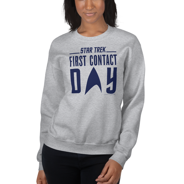 Star Trek: First Contact Day Blue Logo Crewneck Sweatshirt