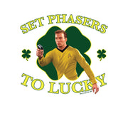 Star Trek: The Original Series Set Phasers To Lucky Unisex 3/4 Sleeve Raglan Shirt