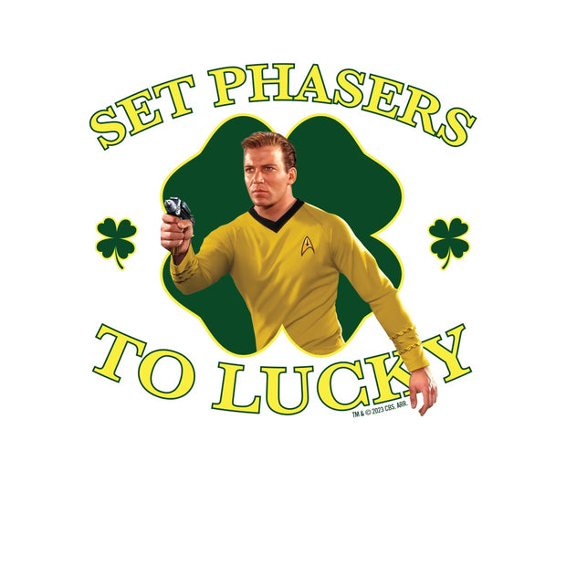 Star Trek: The Original Series Set Phasers To Lucky Unisex-Raglanshirt mit 3/4-Ärmeln