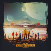 Star Trek: Strange New Worlds Landing Party Key Art Kurzarm T-Shirt für Erwachsene