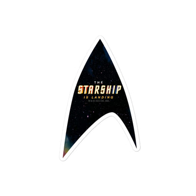 Star Trek The Starship Is Landing Die Cut Sticker