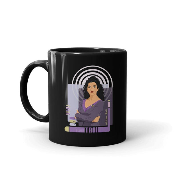 Star Trek: The Next Generation Deanna Troi Black Mug