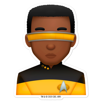 Star Trek: Der Geordi Emoji Stanzaufkleber der nächsten Generation
