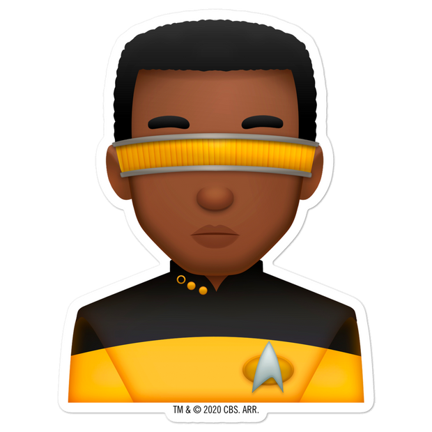 Star Trek: Der Geordi Emoji Stanzaufkleber der nächsten Generation
