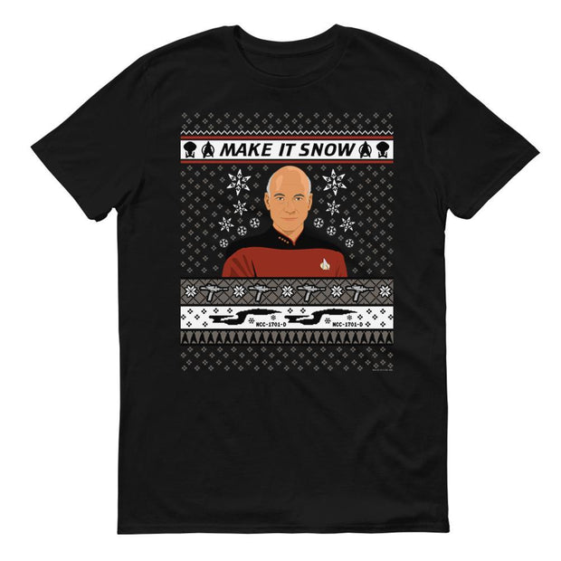 Star Trek: The Next Generation Make It Snow Adult Short Sleeve T-Shirt
