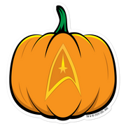 Star Trek: Der gestanzte Delta Pumpkin Sticker der Originalserie