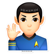 Star Trek: Der Spock Emoji Stanzaufkleber der Originalserie
