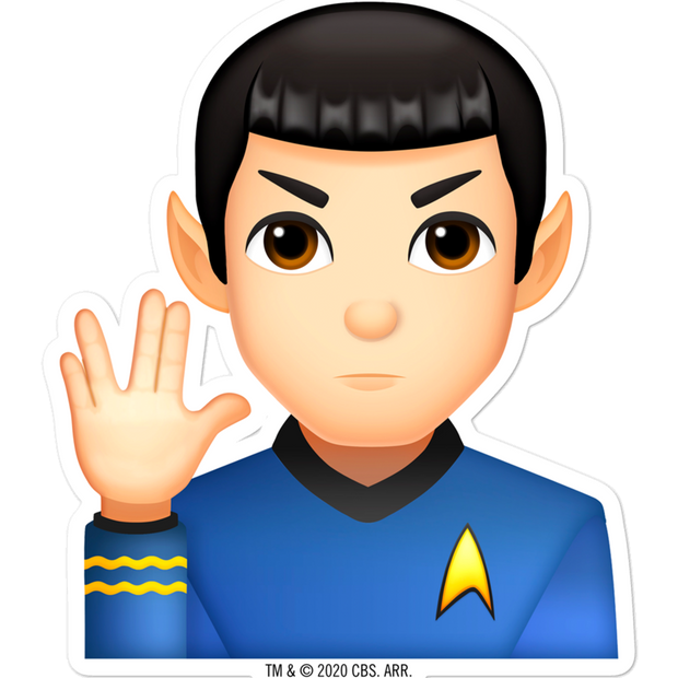 Star Trek: Der Spock Emoji Stanzaufkleber der Originalserie