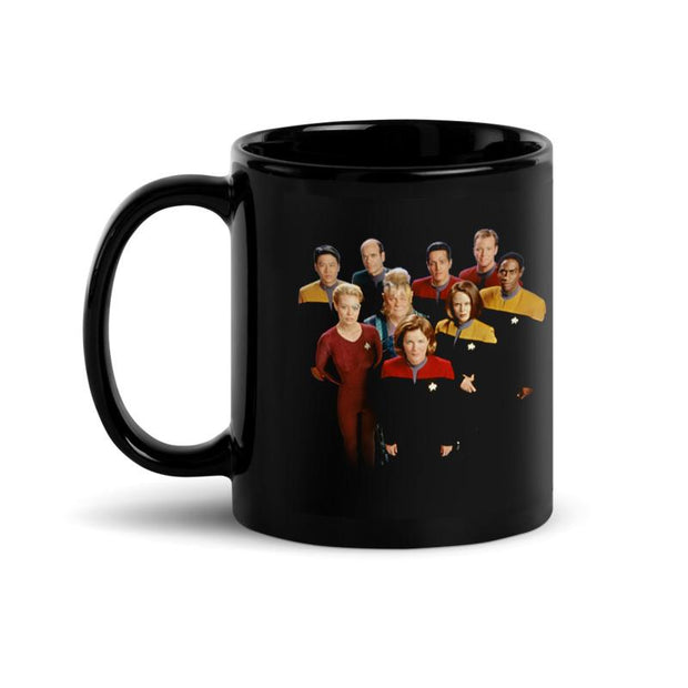 Star Trek: Voyager 25 Gold Crew 2 Black Mug