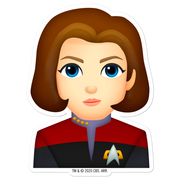 Star Trek: Voyager Janeway Emoji Stanzaufkleber