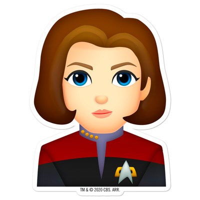 Star Trek: Voyager Janeway Emoji Stanzaufkleber